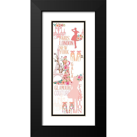 Fashion Floral Black Modern Wood Framed Art Print with Double Matting by Bailey, Ann