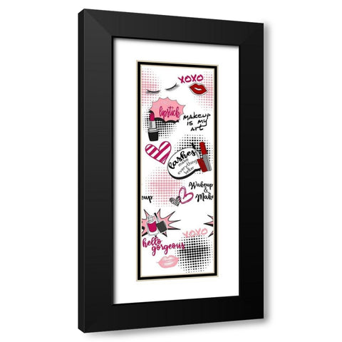 Makeup Black Modern Wood Framed Art Print with Double Matting by Bailey, Ann