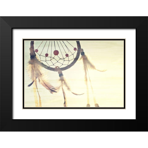 Follow Your Dreams Catcher Black Modern Wood Framed Art Print with Double Matting by Bailey, Ann