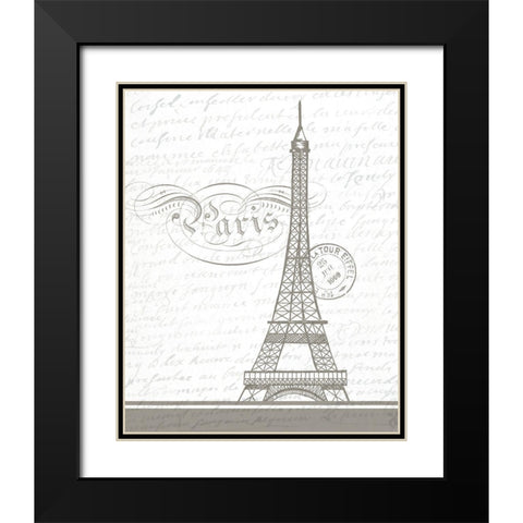 In Paris 2 Black Modern Wood Framed Art Print with Double Matting by Bailey, Ann