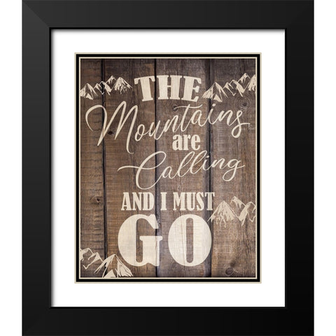 The Mountains Black Modern Wood Framed Art Print with Double Matting by Bailey, Ann