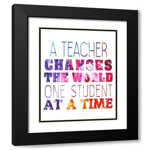 A Teacher Black Modern Wood Framed Art Print with Double Matting by Bailey, Ann