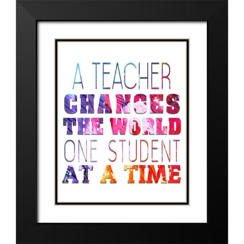 A Teacher Black Modern Wood Framed Art Print with Double Matting by Bailey, Ann