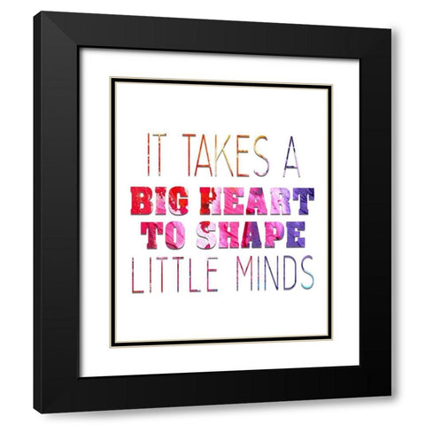 Little Minds Black Modern Wood Framed Art Print with Double Matting by Bailey, Ann
