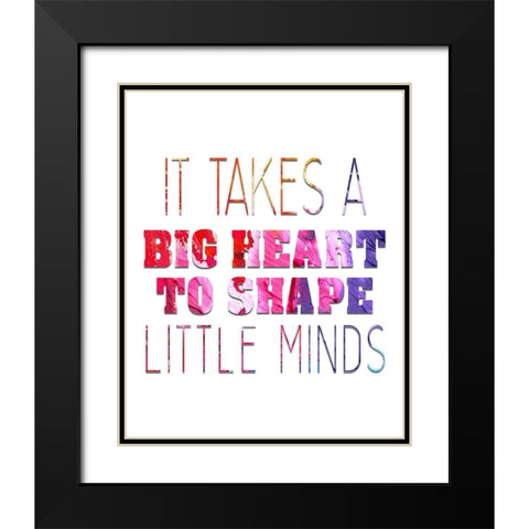 Little Minds Black Modern Wood Framed Art Print with Double Matting by Bailey, Ann
