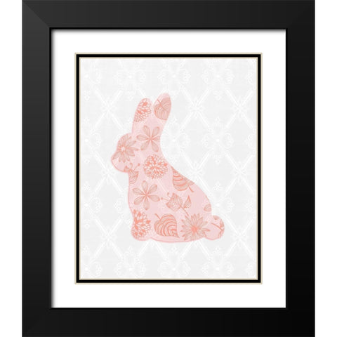 Bunny 2 Black Modern Wood Framed Art Print with Double Matting by Bailey, Ann