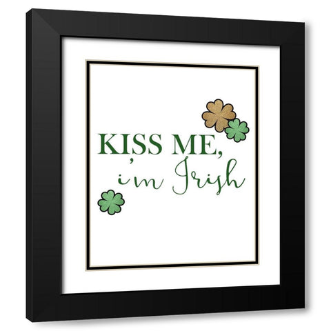 Kiss Me Black Modern Wood Framed Art Print with Double Matting by Bailey, Ann