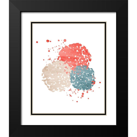 Coral Pom Pom 1 Black Modern Wood Framed Art Print with Double Matting by Bailey, Ann