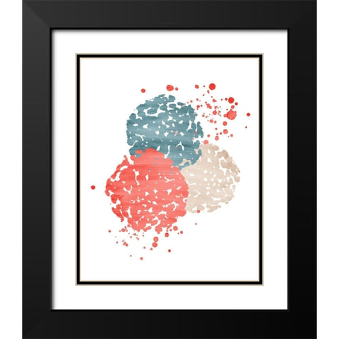 Coral Pom Pom 2 Black Modern Wood Framed Art Print with Double Matting by Bailey, Ann