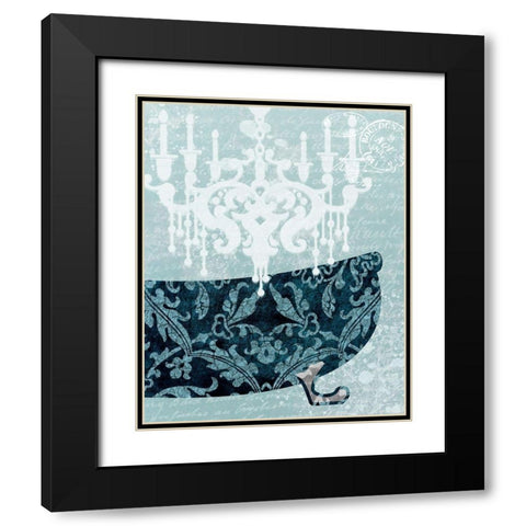 Chandelier 1 Black Modern Wood Framed Art Print with Double Matting by Bailey, Ann