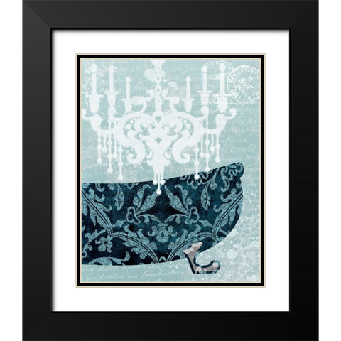 Chandelier 1 Black Modern Wood Framed Art Print with Double Matting by Bailey, Ann