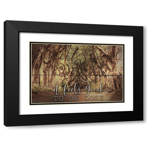 It Feels Good Black Modern Wood Framed Art Print with Double Matting by Bailey, Ann