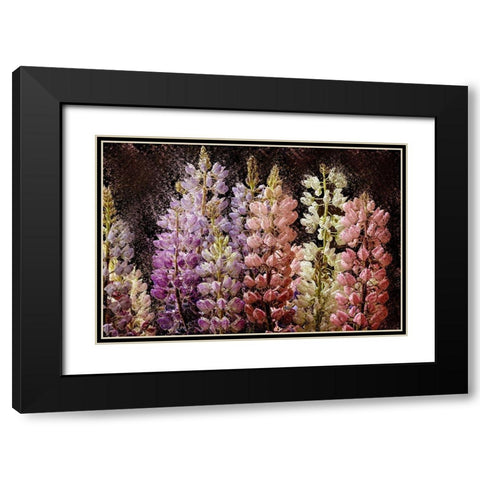 Summer Lupine Black Modern Wood Framed Art Print with Double Matting by Bailey, Ann