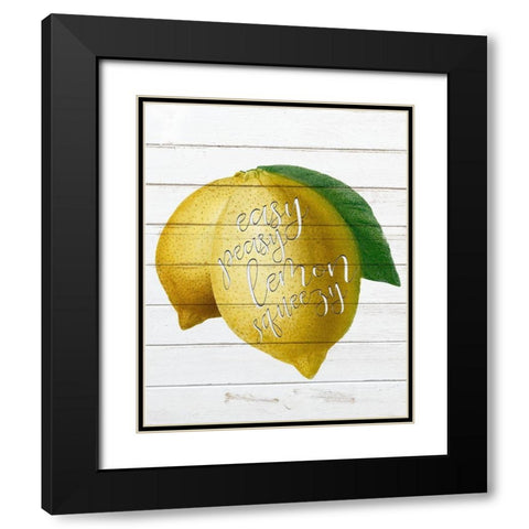 Easy Peasy Black Modern Wood Framed Art Print with Double Matting by Bailey, Ann