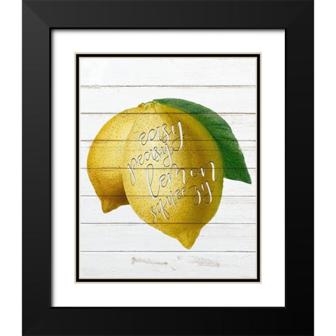 Easy Peasy Black Modern Wood Framed Art Print with Double Matting by Bailey, Ann