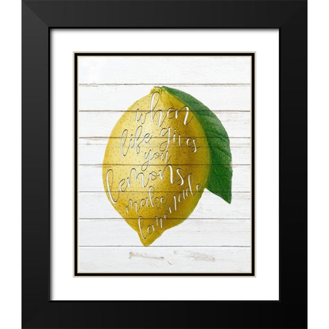 Make Lemonade Black Modern Wood Framed Art Print with Double Matting by Bailey, Ann