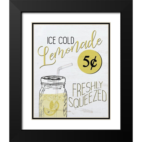 Ice Cold Lemonade v2 Black Modern Wood Framed Art Print with Double Matting by Bailey, Ann