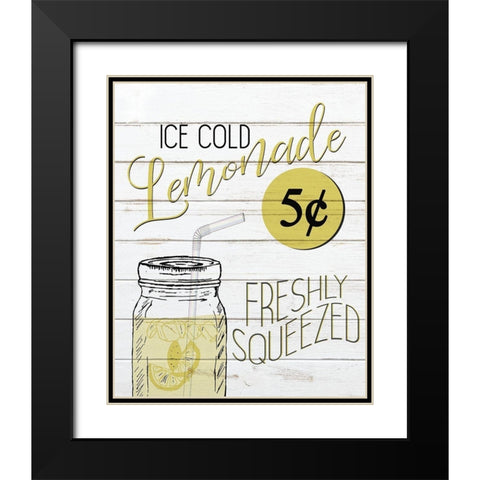 Ice Cold Lemonade Black Modern Wood Framed Art Print with Double Matting by Bailey, Ann
