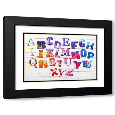 ABCs Color Black Modern Wood Framed Art Print with Double Matting by Bailey, Ann