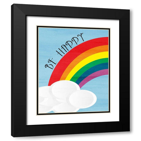 Happy Joy 1 Black Modern Wood Framed Art Print with Double Matting by Bailey, Ann