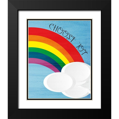 Happy Joy 2 Black Modern Wood Framed Art Print with Double Matting by Bailey, Ann