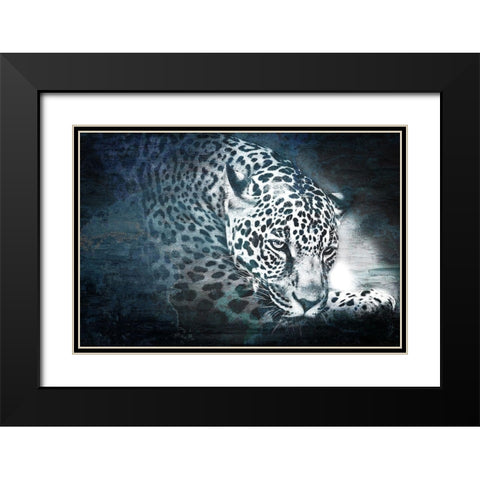Jungle Cat Black Modern Wood Framed Art Print with Double Matting by Bailey, Ann