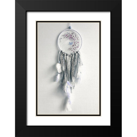 Dream Catcher Black Modern Wood Framed Art Print with Double Matting by Bailey, Ann