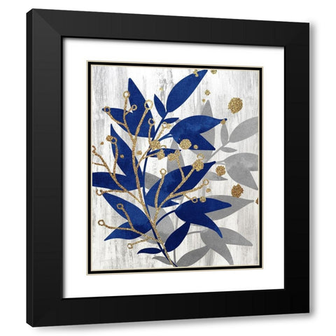 Blue and Grey 1 Black Modern Wood Framed Art Print with Double Matting by Bailey, Ann