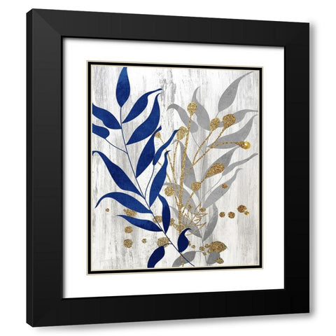 Blue and Grey 2 Black Modern Wood Framed Art Print with Double Matting by Bailey, Ann