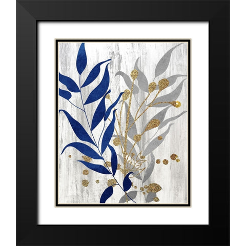 Blue and Grey 2 Black Modern Wood Framed Art Print with Double Matting by Bailey, Ann