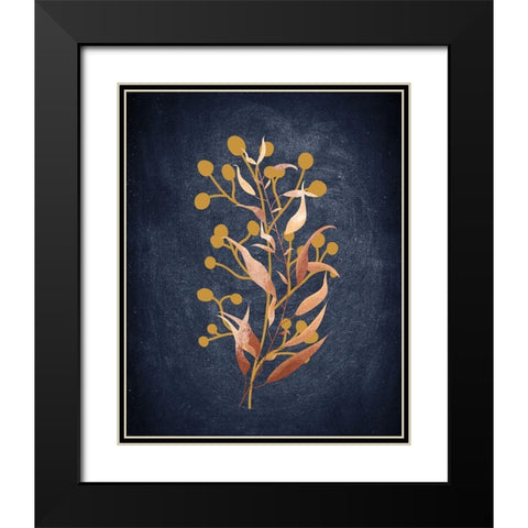 Botanical Blue 2 Black Modern Wood Framed Art Print with Double Matting by Bailey, Ann