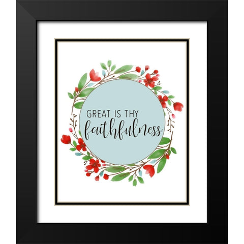 Great is thy Faithfulness Black Modern Wood Framed Art Print with Double Matting by Bailey, Ann
