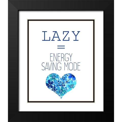 Lazy Black Modern Wood Framed Art Print with Double Matting by Bailey, Ann