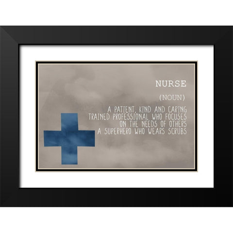Nurse Blue Black Modern Wood Framed Art Print with Double Matting by Bailey, Ann