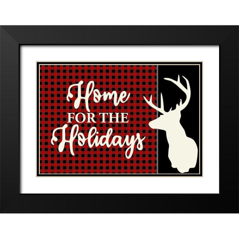 Home for the Holidays Black Modern Wood Framed Art Print with Double Matting by Bailey, Ann