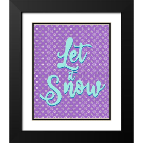 Snow Black Modern Wood Framed Art Print with Double Matting by Bailey, Ann