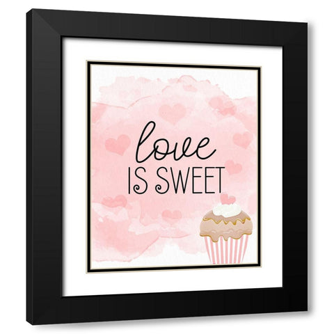 Love is Sweet Black Modern Wood Framed Art Print with Double Matting by Bailey, Ann
