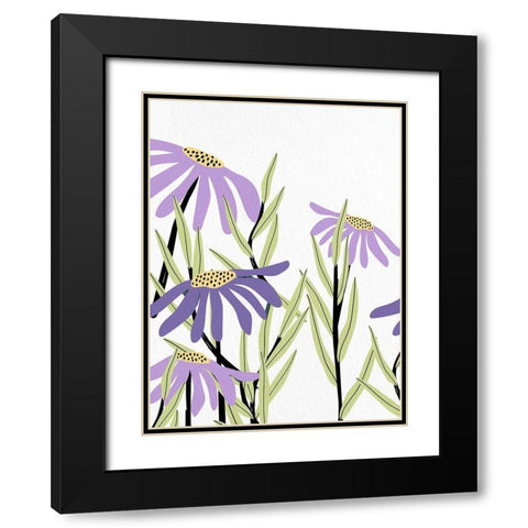 Purple Power 1 Black Modern Wood Framed Art Print with Double Matting by Bailey, Ann
