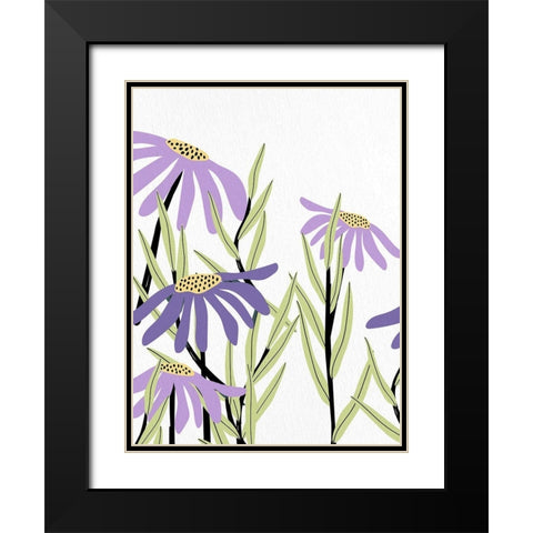 Purple Power 1 Black Modern Wood Framed Art Print with Double Matting by Bailey, Ann