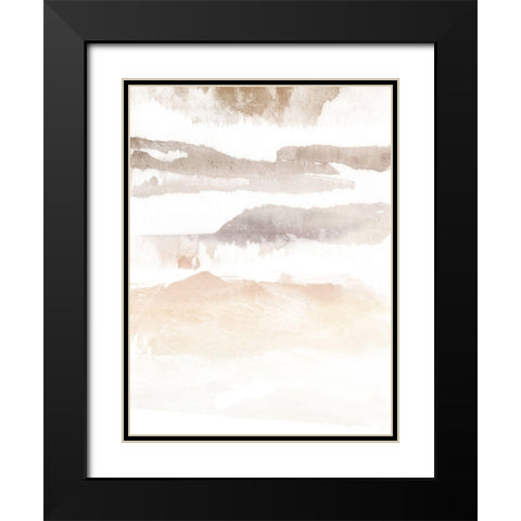 Neutral Waves 2 Black Modern Wood Framed Art Print with Double Matting by Bailey, Ann
