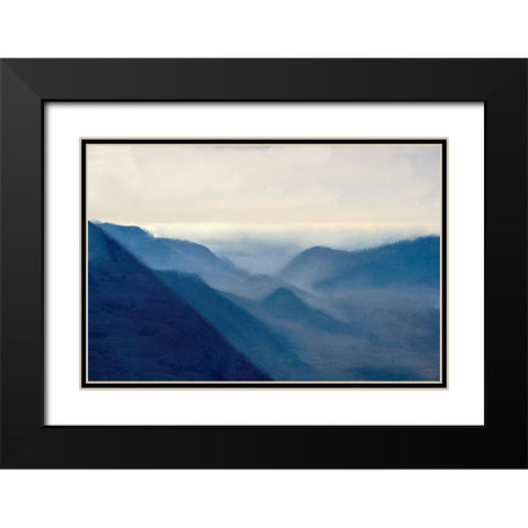 Over the Mountains Black Modern Wood Framed Art Print with Double Matting by Bailey, Ann