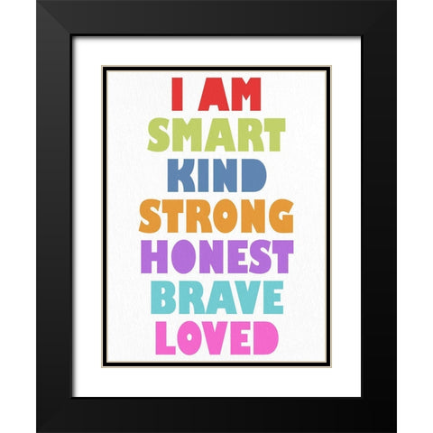 I Am Smart 2 Black Modern Wood Framed Art Print with Double Matting by Bailey, Ann
