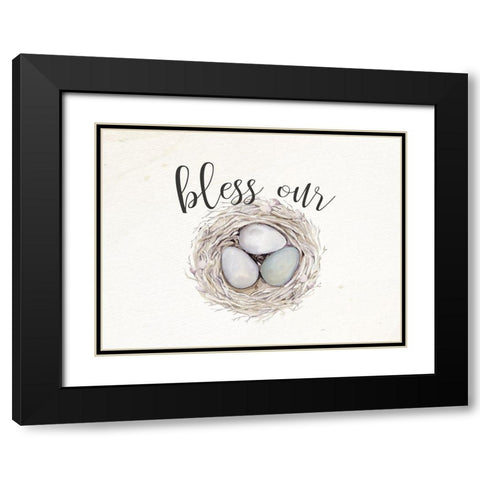 Bless Our Nest Black Modern Wood Framed Art Print with Double Matting by Bailey, Ann