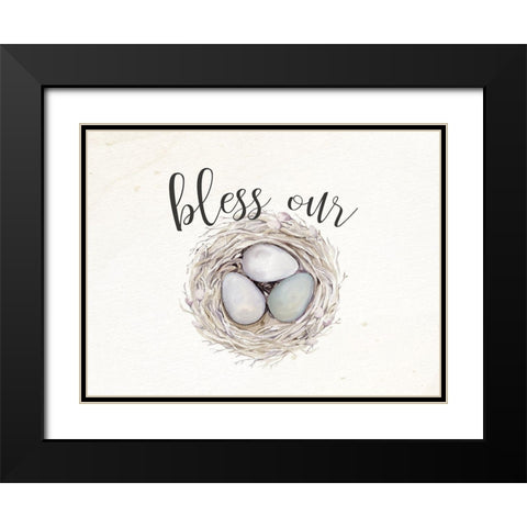 Bless Our Nest Black Modern Wood Framed Art Print with Double Matting by Bailey, Ann