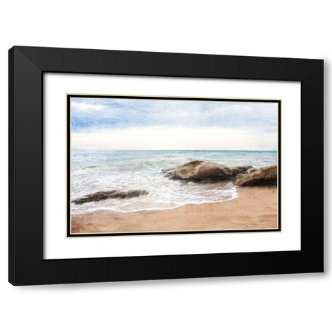 North Shore Black Modern Wood Framed Art Print with Double Matting by Bailey, Ann