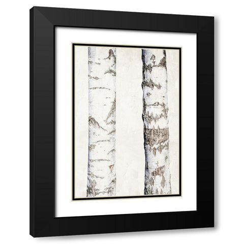 Birches 3 Black Modern Wood Framed Art Print with Double Matting by Bailey, Ann