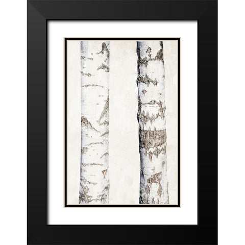 Birches 3 Black Modern Wood Framed Art Print with Double Matting by Bailey, Ann