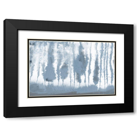 Shaded Blues Black Modern Wood Framed Art Print with Double Matting by Bailey, Ann
