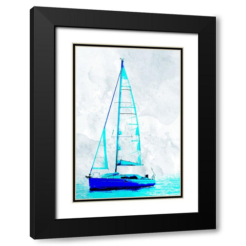 Sail Black Modern Wood Framed Art Print with Double Matting by Bailey, Ann