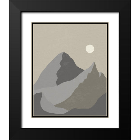 Moonrise 1 Black Modern Wood Framed Art Print with Double Matting by Bailey, Ann